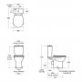 Ideal Standard Eurovit+ Close Coupled WC with Soft Close Seat