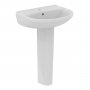 Ideal Standard Eurovit+ 1 Tap Hole Full Pedestal 550mm Basin