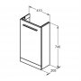 Ideal Standard i.life S Floorstanding 41cm 1 Door Matt Sandy Beige Guest Washbasin Unit
