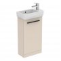 Ideal Standard i.life S Floorstanding 41cm 1 Door Matt Sandy Beige Guest Washbasin Unit