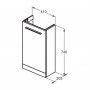 Ideal Standard i.life S Floorstanding 41cm 1 Door Matt Greige Guest Washbasin Unit