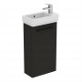 Ideal Standard i.life S Floorstanding 41cm 1 Door Matt Carbon Grey Guest Washbasin Unit