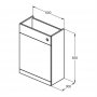 Ideal Standard i.life A 60cm Matt White WC Unit