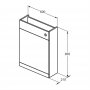 Ideal Standard i.life S 60cm Matt Quartz Grey Compact WC Unit