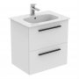 Ideal Standard i.life A Wall Hung 60cm 2 Drawer Matt White Vanity Unit