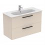 Ideal Standard i.life A Wall Hung 100cm 2 Drawer Matt Sandy Beige Vanity Unit