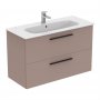 Ideal Standard i.life A Wall Hung 100cm 2 Drawer Matt Greige Vanity Unit