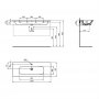 Ideal Standard i.life A Wall Hung 120cm 2 Drawer Matt Carbon Grey Vanity Unit