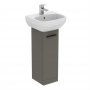 Ideal Standard i.life A 23cm Pedestal Matt Quartz Grey Washbasin Unit