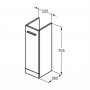 Ideal Standard i.life A 23cm Pedestal Matt Carbon Grey Washbasin Unit