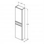 Ideal Standard i.life S 2 Door Compact Tall Column Unit in Matt Sandy Beige