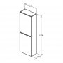 Ideal Standard i.life S 2 Door Compact Half Column Unit in Matt Carbon Grey