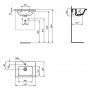 Ideal Standard i.life S Compact Wall Hung 50cm 1 Drawer Matt Quartz Grey Vanity Unit