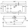 Carron Quantum Integra Duo 1700 x 750mm Acrylic Bath