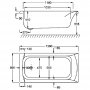 Carron Delta SE 1400 x 700mm Acrylic Bath