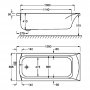 Carron Delta SE 1600 x 700mm Acrylic Bath