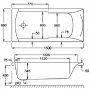 Carron Axis SE 1500 x 700mm Acrylic Bath