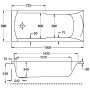 Carron Axis SE 1600 x 700mm Acrylic Bath