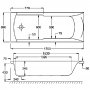 Carron Axis SE 1700 x 700mm Acrylic Bath