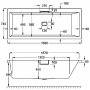 Carron Celsius Single Ended Right Hand 1700 x 750mm Carronite Bath includes Overflow/Filler