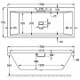 Carron Celsius 1800 x 800mm Double Ended Bath with Overflow Filler & Clicker Waste