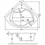 Carron Tranquility 1300 x 1300mm Acrylic Corner Bath