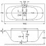 Carron Echelon Double Ended 1700 x 750mm Acrylic Bath includes Filler