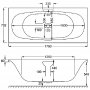 Carron Echelon Double Ended 1800 x 800mm Acrylic Bath includes Filler