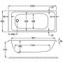 Carron Profile SE 1600 x 700mm Acrylic Bath