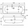 Carron Profile DE 1600 x 700mm Acrylic Bath