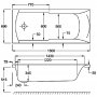 Carron Matrix SE 1600 x 700mm Acrylic Bath