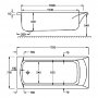 Carron Sigma SE 1800 x 800mm Acrylic Bath