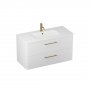 Britton Camberwell 1000mm Wall Hung Frosted White Unit