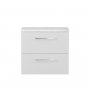 Britton Camberwell 600mm Wall Hung Frosted White Unit with Carrara Marble Worktop