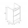 Britton Shoreditch 550mm Caramel Floorstanding Vanity Unit and Basin