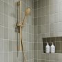 Britton Bathrooms Hoxton Brushed Brass Slide Rail Kit