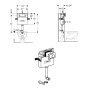 Geberit Alpha 12cm Concealed Cistern with Alpha01 Round Flush Plate