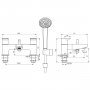 Ideal Standard Ceraplan Silk Black Dual Control Bath Shower Mixer with Shower Set