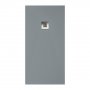 Sommer Essenza 900 x 900mm Grey Slate Shower Tray - Central Waste