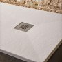 Sommer Essenza 1400 x 800mm White Slate Shower Tray - Offset Waste