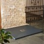 Sommer Essenza 1700 x 700mm Graphite Slate Shower Tray - Offset Waste