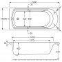 Carron Arc SE 1700 x 750mm Carronite Bath