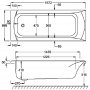 Carron Delta SE 1675 x 700mm Carronite Bath