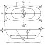 Carron Equation Double Ended 1800 x 800mm Carronite Bath