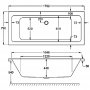 Carron Quantum Duo 1800 x 800mm Carronite Bath