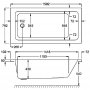 Carron Quantum SE 1600 x 800mm Carronite Bath