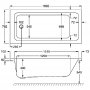 Carron Quantum SE 1700 x 800mm Carronite Bath