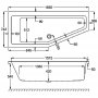 Carron Quantum Spacesaver Left Hand 1700 x 750/400mm Carronite Bath