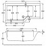 Carron Urban Edge Right Hand 1575 x 700/850mm Carronite Shower Bath