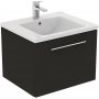 Ideal Standard i.life B Wall Hung 60cm 1 Drawer Matt Carbon Grey Vanity Unit